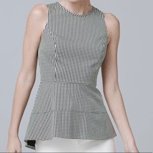 White House Black Market Peplum Woven Bodice Top